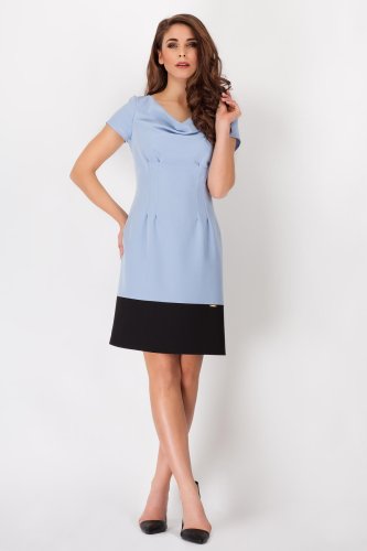 Sukienka Klasyczna Niebieska A86
