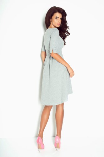 Sukienka Dzienna Dresowa Szara 191