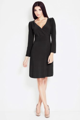 Sukienka z dekoltem Czarna A32