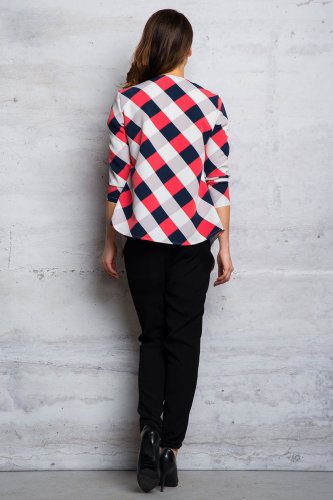 Żakiet w Kratę Róż M067