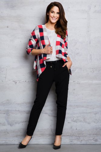 Żakiet w Kratę Róż M067