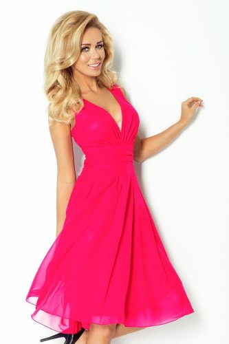 Sukienka Szyfonowa Malinowa NU35-7