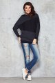 bluzy, damskie, sportowe, grafit, czarne, modne, m070