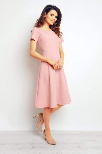 Sukienka Wizytowa Pudrowa M095