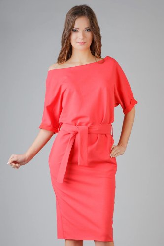 Sukienka Dzienna Koralowa Aleksandra