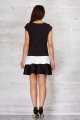 sukienki, modne, sklep, online, czarne, falbany, m066