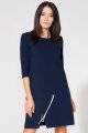 dresowe, sukienki, granatowe, modne, sklep, besima, online, t150