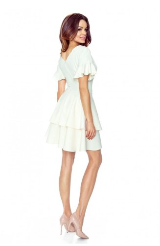 Sukienka z Falbanami Jasny Beż BE62-05