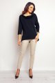 bluzka, damska, granatowa, elegancka, spodni, sklep, online,