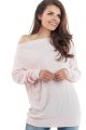 sweter, różowy, a227, sklep, awama, online, prążki