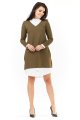 sukienka, M150, khaki, sklep, online, koszulą, dzienna
