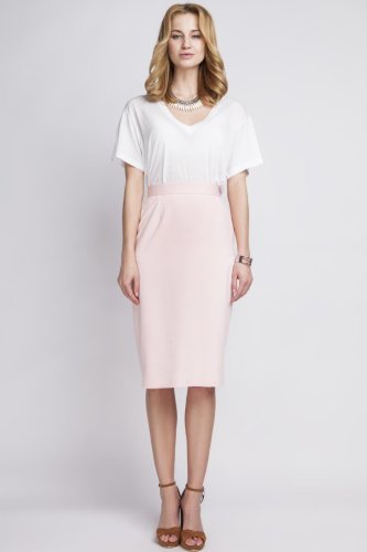 Spódnica z Wysokim Stanem Róż LSP111  