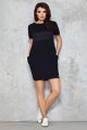 czarna sukienka z kieszeniami