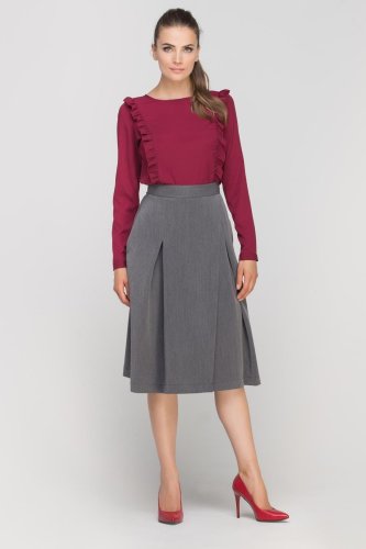 Spódnica z Zakładką Grafitowa LSP116 