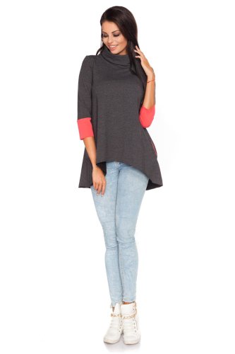 Tunika Asymetryczna Ciemnoszara Justyna