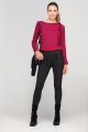 bluzka, damska, bordowa, sklep, besima, online, falbanami