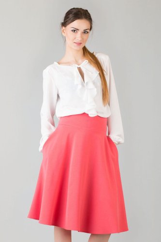 Spódnica Midi Koralowa Sandra