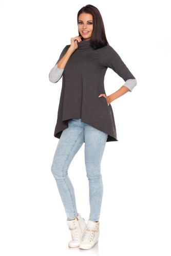 Tunika Asymetryczna Ciemnoszara Justyna