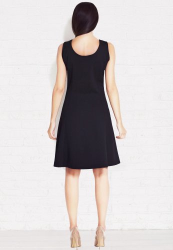 Sukienka Rozkloszowana Granatowa M007