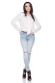 Bluzka, T172, damska, ecru, kokardą, elegancka, sklep, online