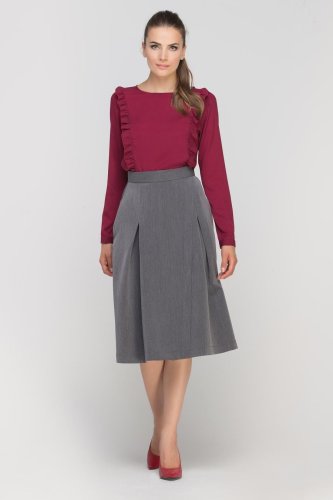 Spódnica z Zakładką Grafitowa LSP116 