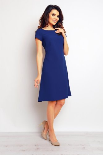 Sukienka Rozkloszowana Niebieska M86