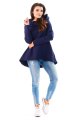bluzy, damskie, kapturem, modne, sklep, online, granatowe