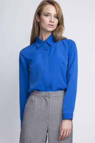 Elegancka Koszula Indygo LK101    