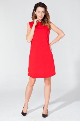 Elegancka Sukienka Czerwona T118