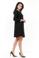 sukienka, klasyczna, kołnierzykie, Aw204, czarna, sklep, online