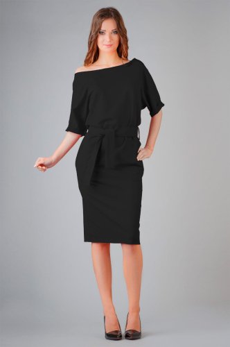 Sukienka Dzienna Czarna Aleksandra