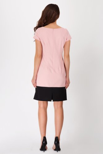 Sukienka Klasyczna Róż Pudrowy A86