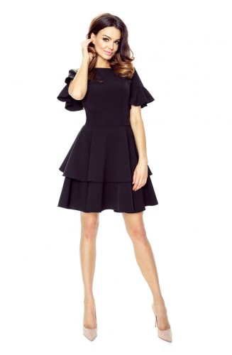 Sukienka z Falbanami Czarna BE62-04