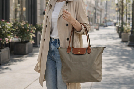 torebka shopper bag w kolorze oliwkowym