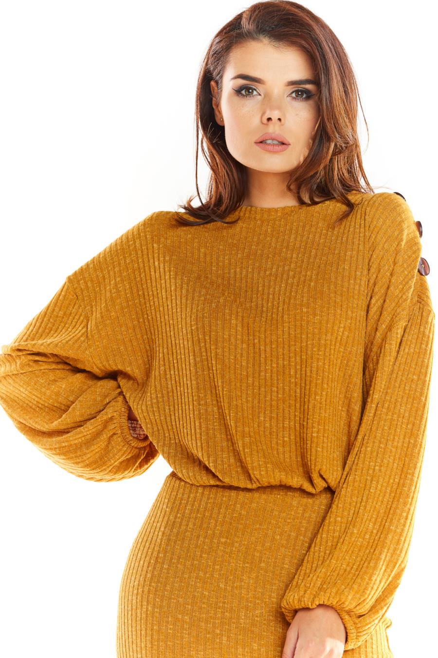 sweter, damski, a318, luźny, kimonowy, sklep, online, camel