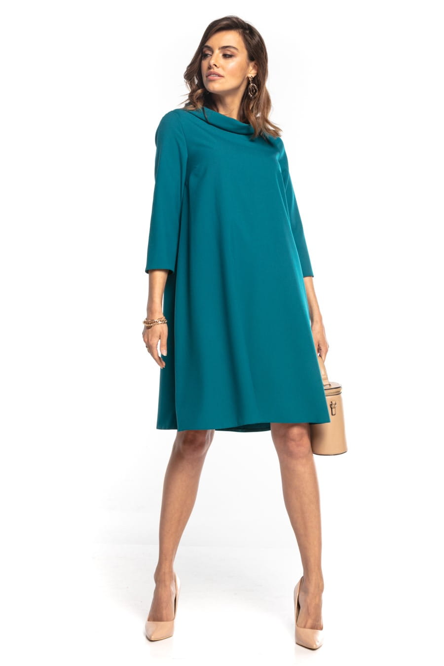 Dress - T349-szmaragdowa-sukienka-trapezowa-midi.jpg