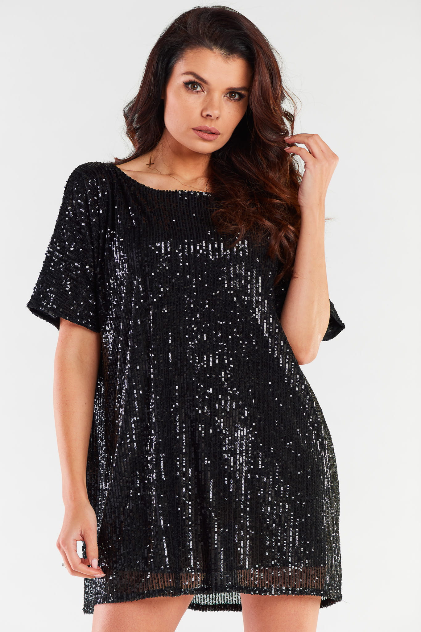 Sukienka A483 black-1 8724  | 12462-Black-ONE-SIZE