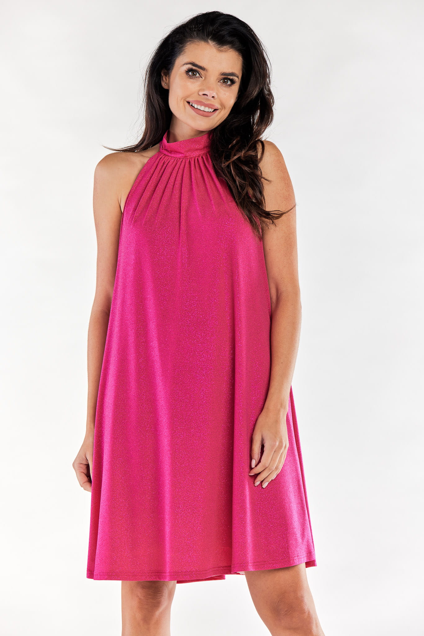 Sukienka A556 fuchsia-3 8780  | 12476-Fuchsia-LXL