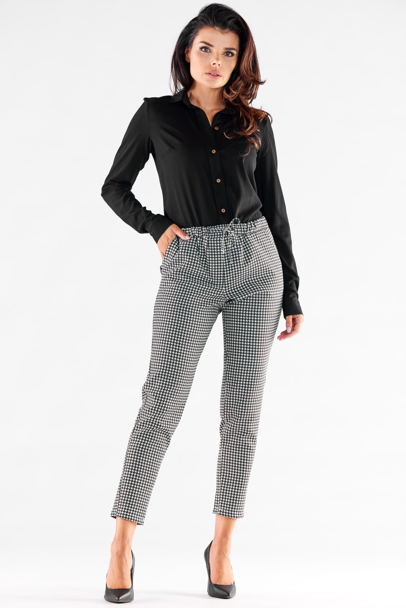 Spodnie A532 houndstooth-1 8812  | 12148-Houndstooth-L