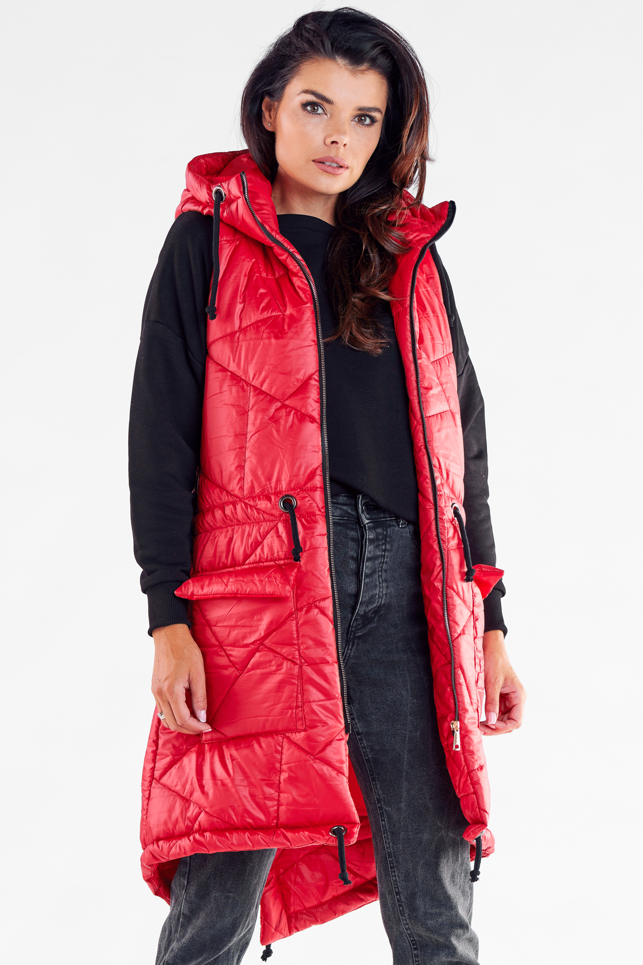 Kamizelka A543 red-3 8828  | 12159-Red-LXL