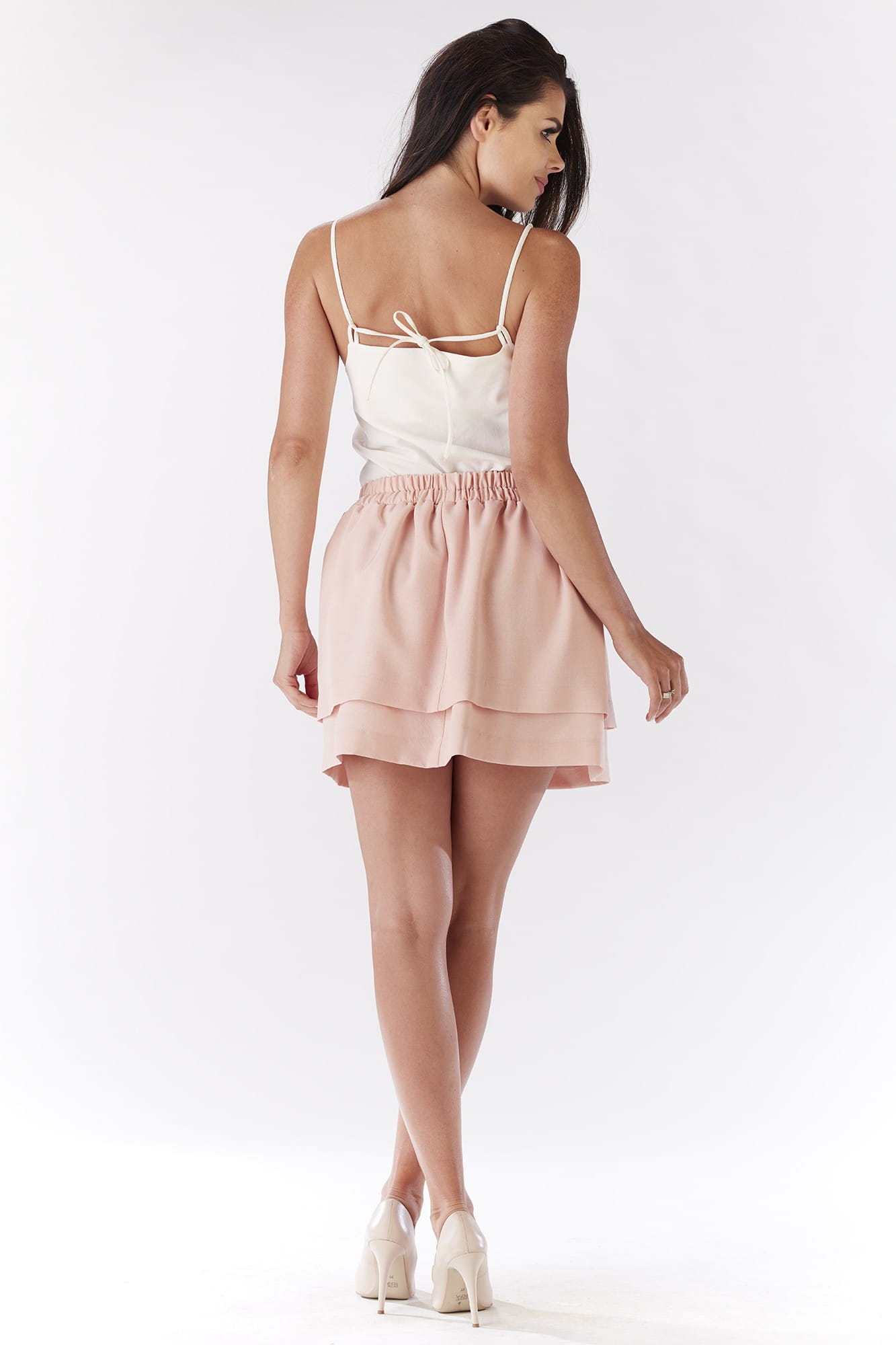 Spódnica A179 powder pink-1 8855  | 128-Powder pink-SM