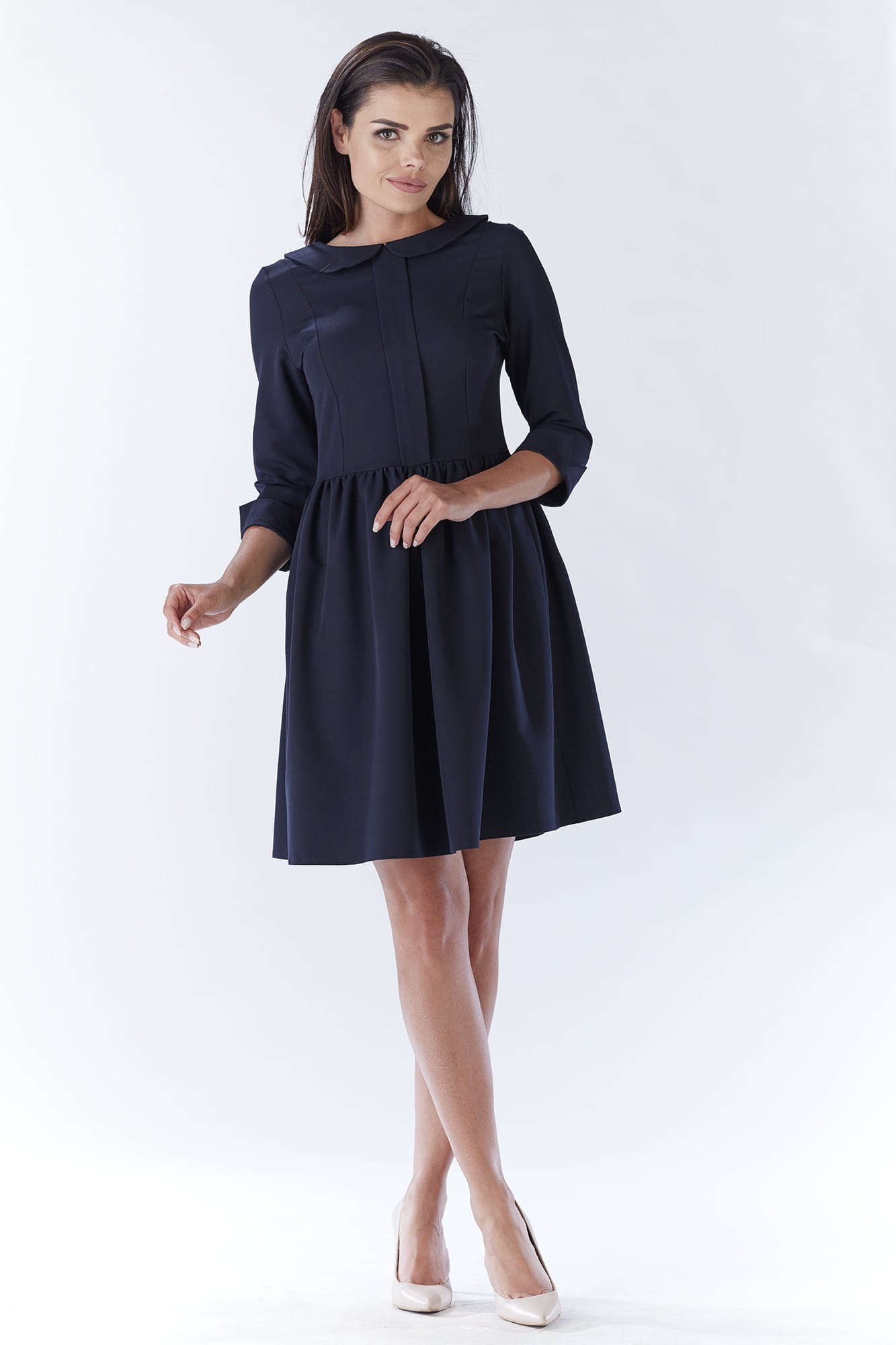 Sukienka A183 navy-1 8878  | 132-Navy-S