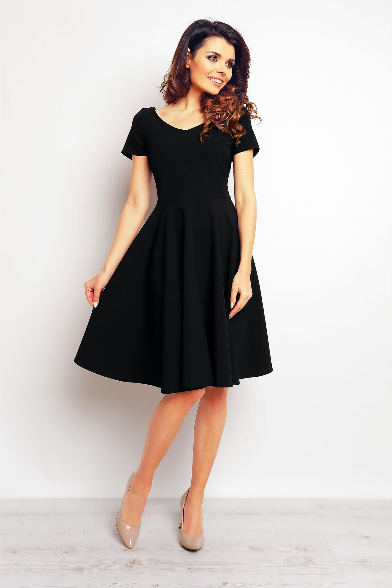 Sukienka M091 black-1 8887  | 13229-Black-L