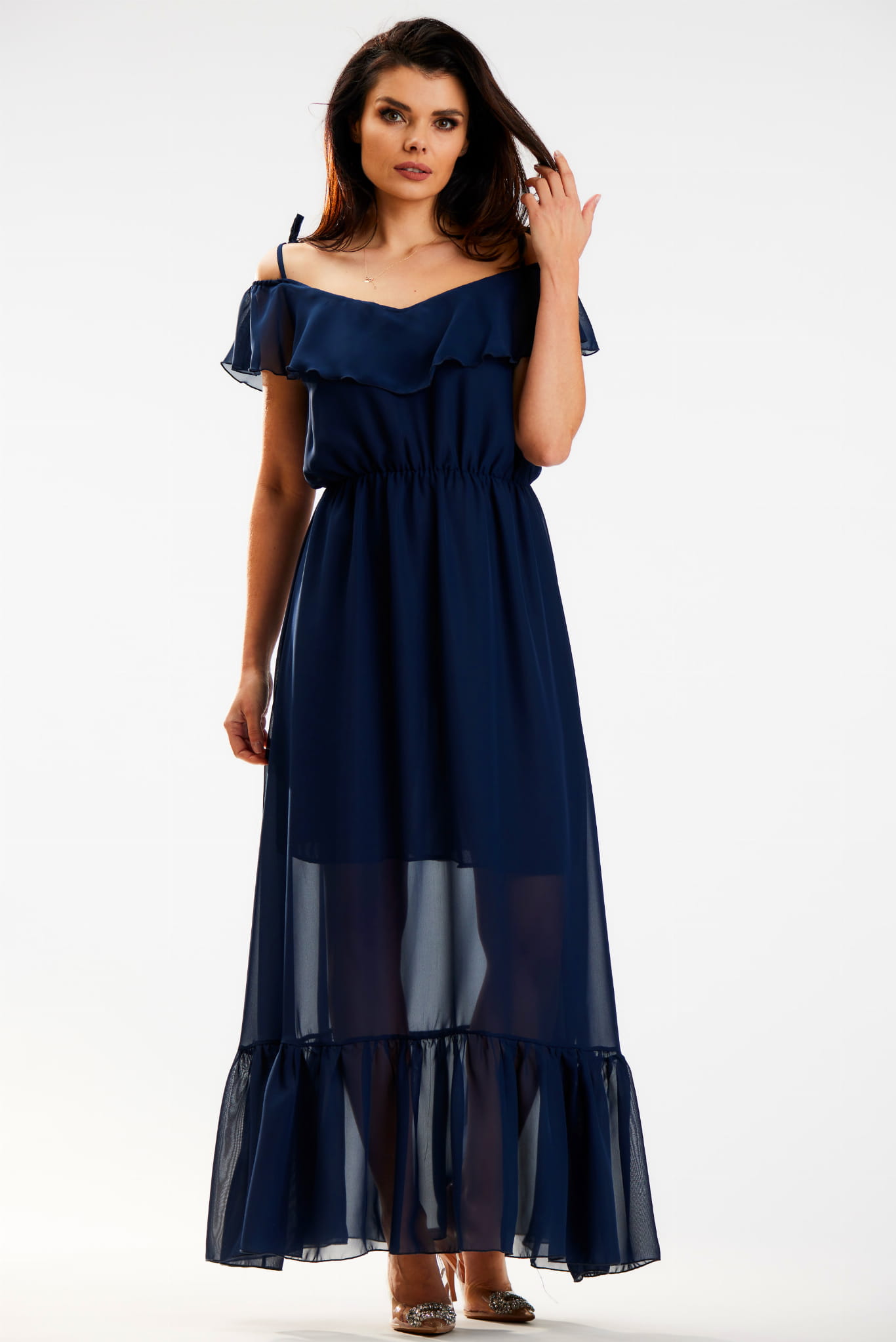 Sukienka A573 navy-1 8894  | 13634-Navy-L