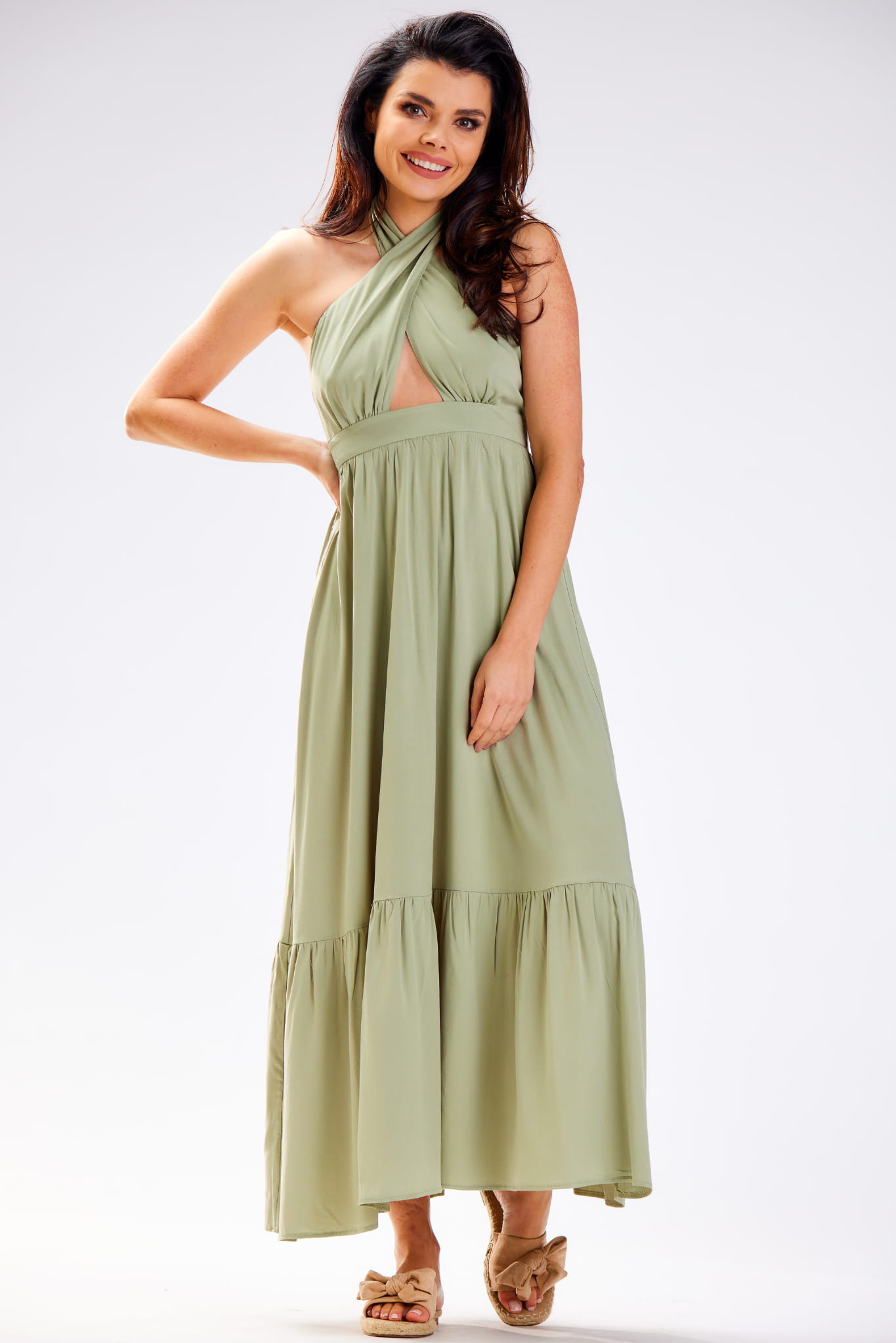 Sukienka A583 green-1 8909  | 13736-Green-L