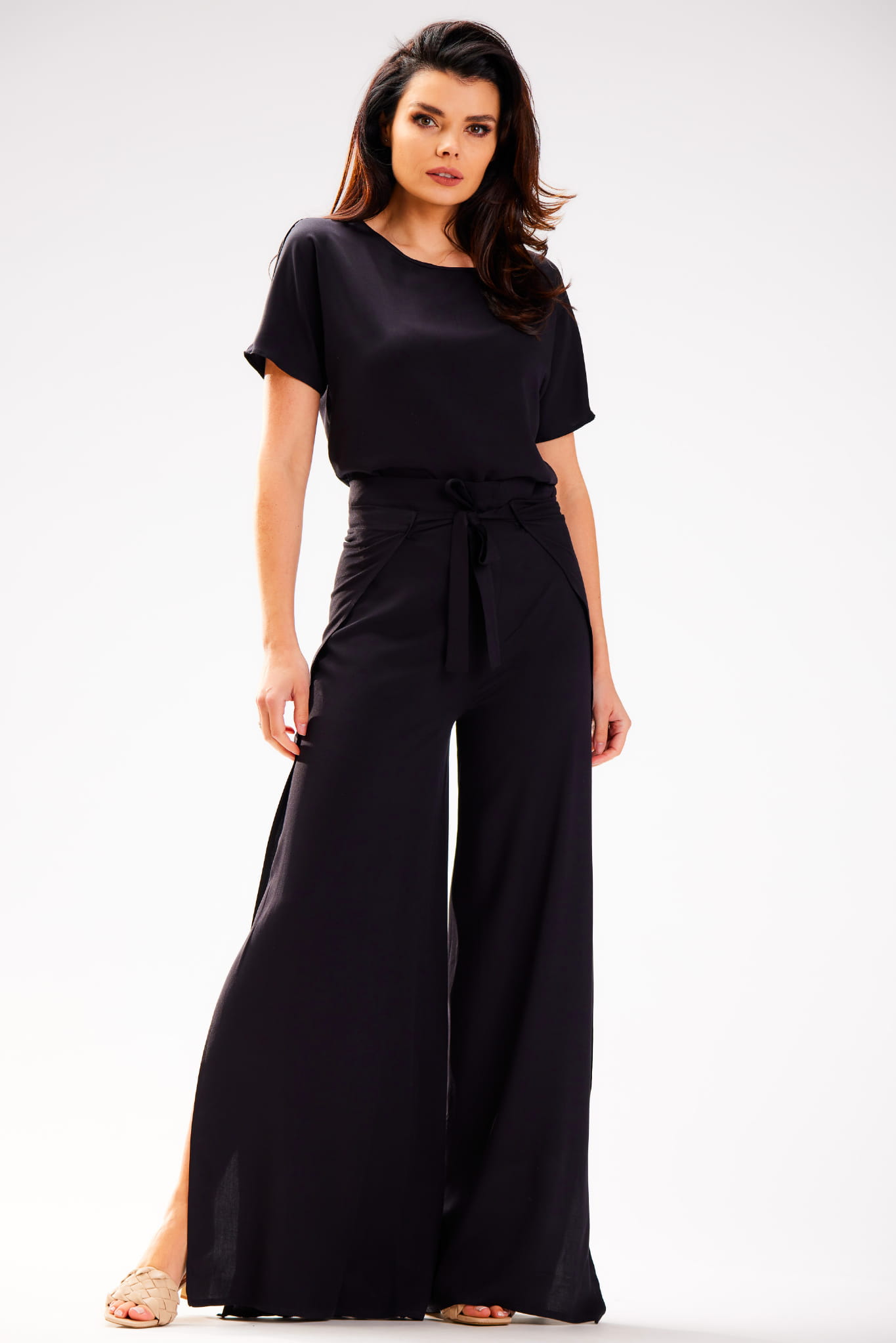Spodnie A589 black-1 8915  | 13738-Black-L