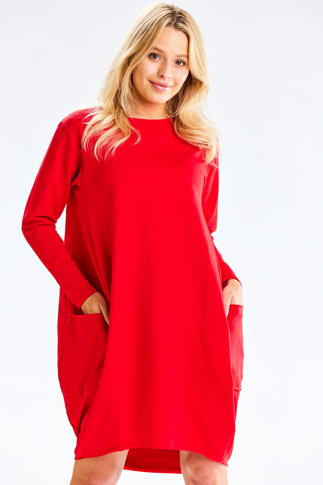 Sukienka M329 red-1 8976  | 14293-Red-LXL