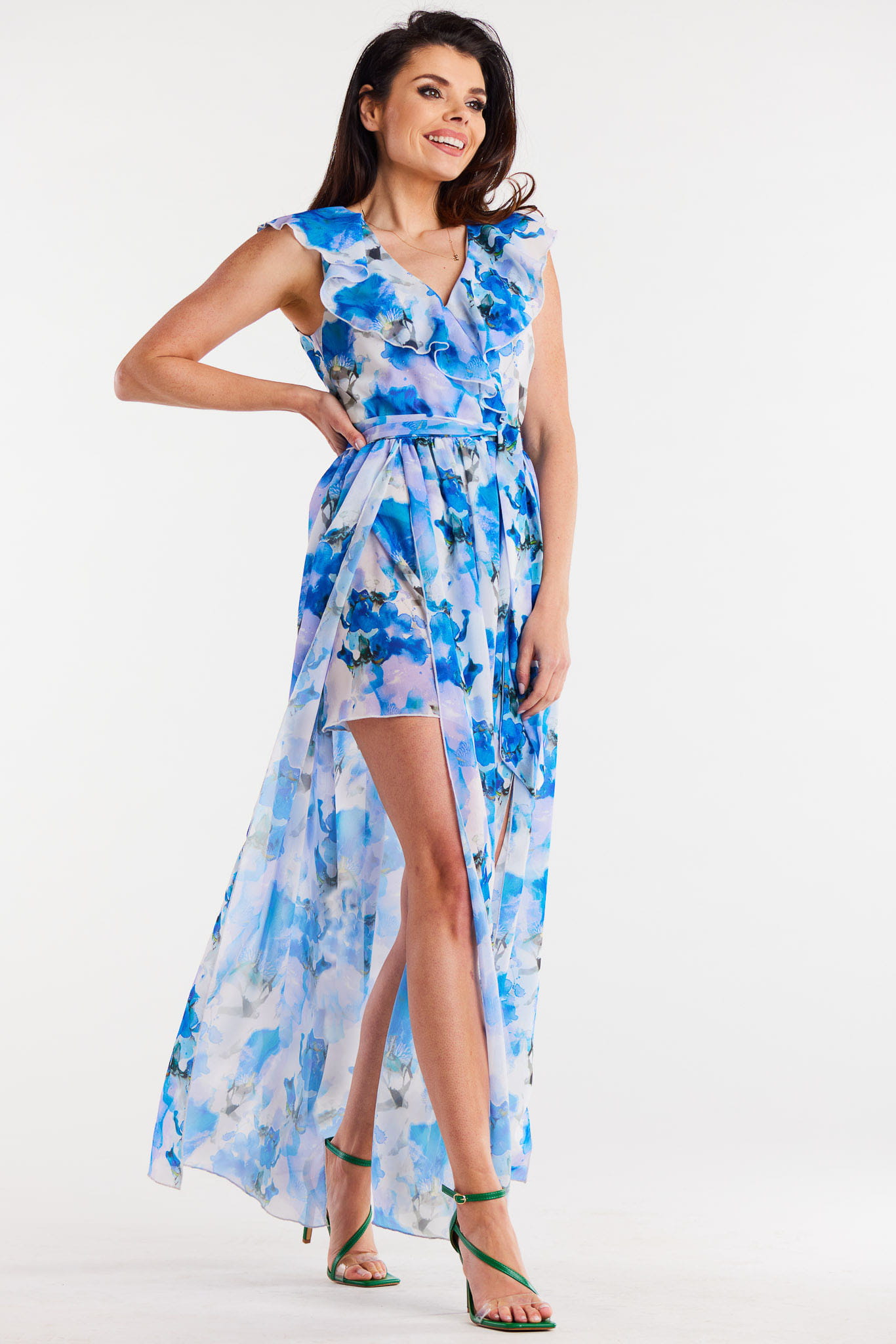 Sukienka A502 blue-1 9043  | 15240-Blue-L
