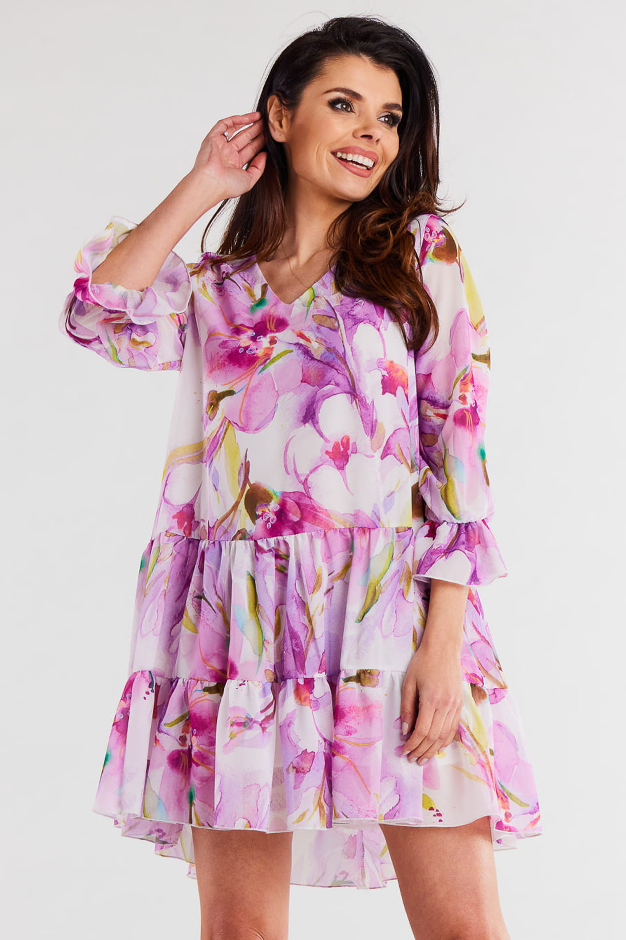Sukienka A507 violet-2 9052  | 15244-Violet-LXL