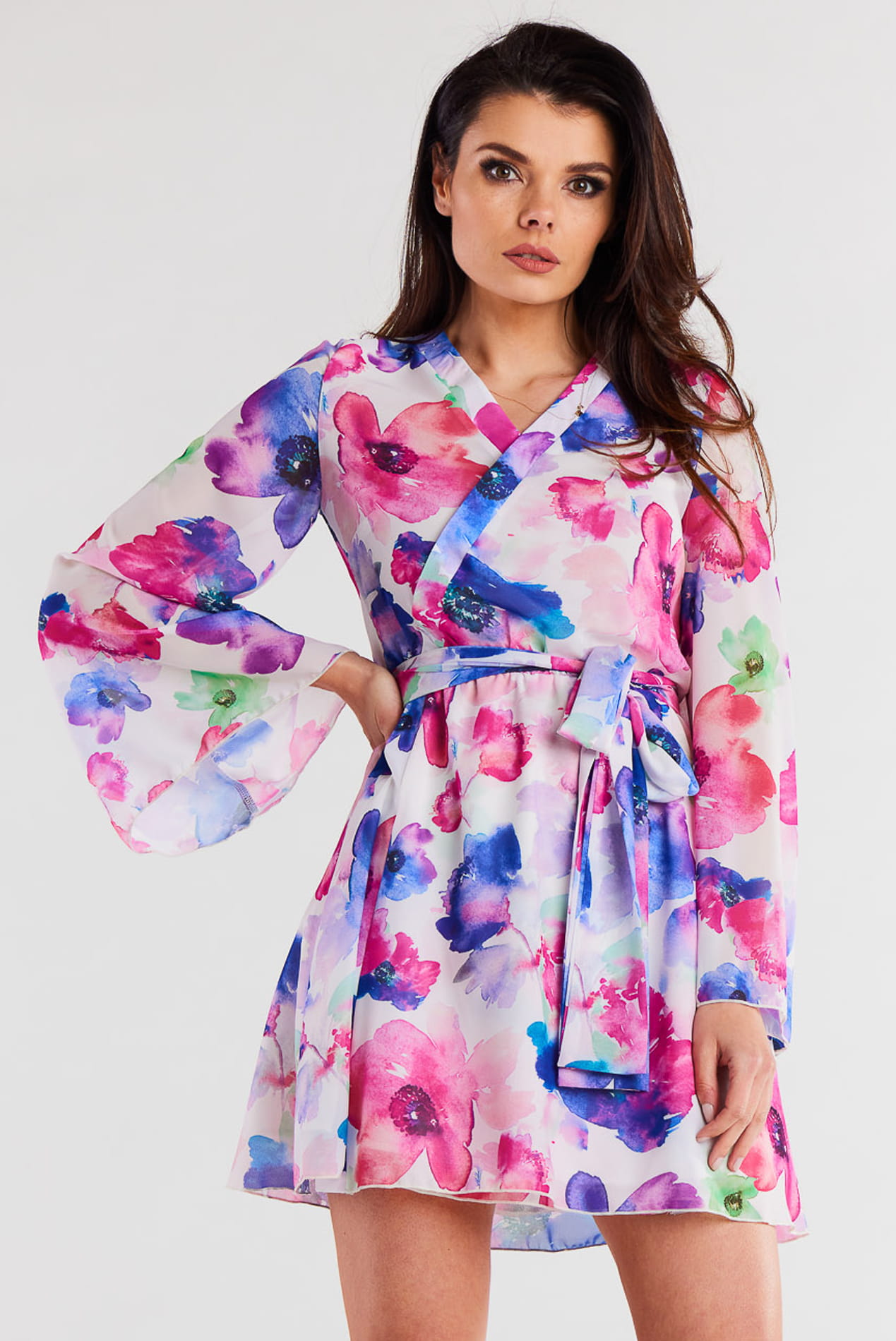 Sukienka A509 water colors-1 9066  | 15246-Water Colors-L